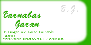 barnabas garan business card
